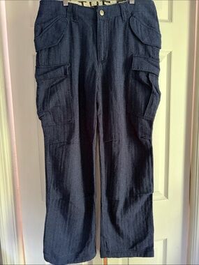 We The Free Navy Blue Straight Leg Cargo Pants